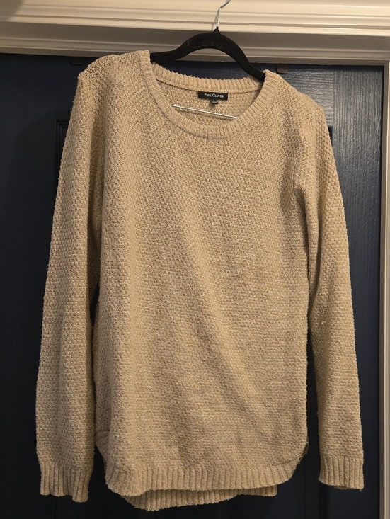 Pink Clover Sweaters - Pink Clover Large Beige Cable Knit Pullover